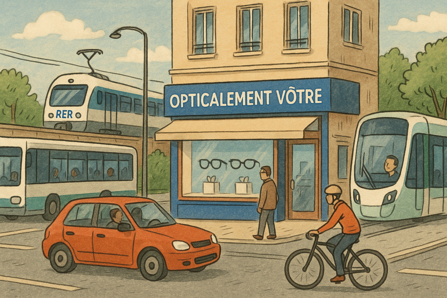 Accès centre-ville Opticalement Vôtre à Sarcelles