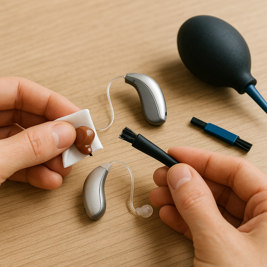 Entretien des appareils auditifs RIC et intra